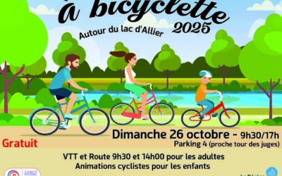 à bicyclette, autour du lac d’Allier – Dimanche 26 oct. 2025 – Vichy – 03